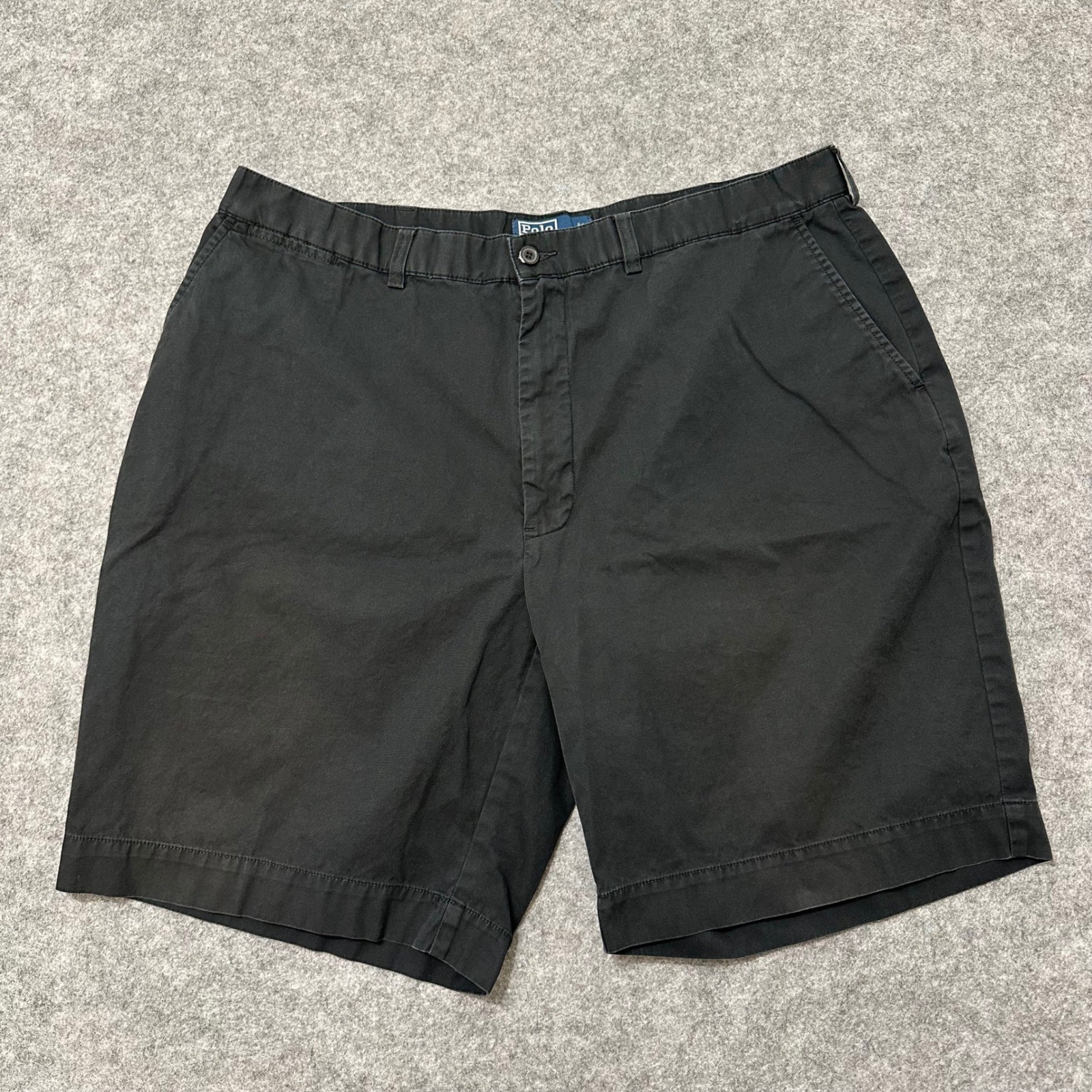 Vintage Polo Ralph Lauren Prospect Short Mens 40 Black Chino Cotton Classic Flat