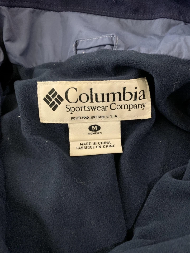 Chaqueta Columbia Mujer Mediana Azul Titanio Omni-Tech Con Capucha Impermeable Esquí Nieve Foto 2 de 4