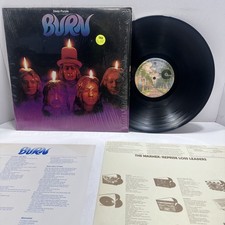 DEEP PURPLE - BURN LP Vinyl 1974 1ST US Terre Haute Press “SHRINK”  EX / VG+
