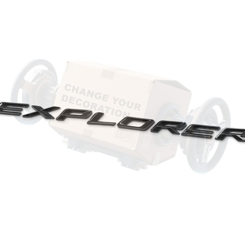 Black/Chrome Front Hood Grill Raised Emblem For Explorer Sport Letter Universal - Picture 5 of 5