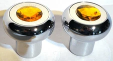 Deluxe Air Brake Parking Knobs Tractor/Trailer Screw-On Amber Jewel GG95870-920