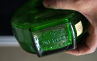 Vtg Green Glass SUNSWEET Flat Apple Jar/Bottle Embossed Mid Century decor — photo 5