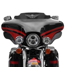 Skull Motorcycle Windshield Fairing Windscreen Cover Fit for Harley 4.5" Black