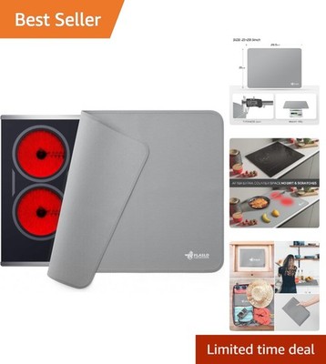 Fireproof Stove Top Cover Gray 21x29.5 Inch Heat Resistant Glass Protector