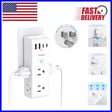Smart Charging Surge Protector: 6 AC Outlets  4 USB Ports for Home/Office