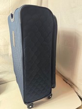 london fog 24” spinner calypso collection blue expandable rolling luggage