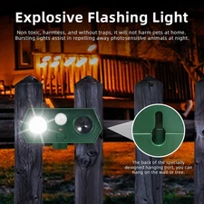 4-Pack Animal Repeller - 1 Flashlight + 1 Horn for Garden & Yard Pest Control