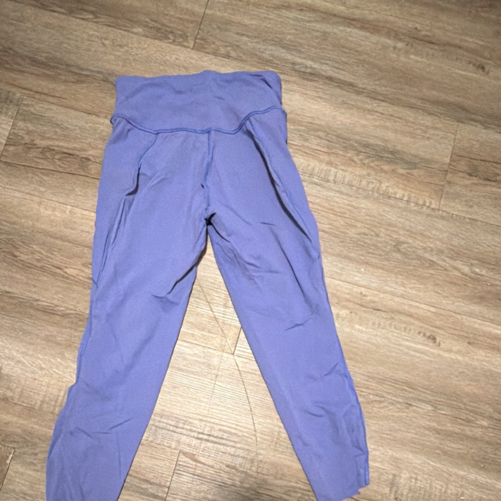Lululemon Purple High Rise Ankle Leggings Women Elastic Waist Stretch Logo