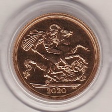 2020 Full Gold Sovereign Coin - Royal Mint - Queen Elizabeth II - 22ct Bullion