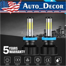 6-sides H11/H9/H8 LED Headlight High/Low Beam Bulbs Super Bright 6500K 3600000LM