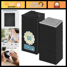 60 Pack Premium Microfiber Cleaning Cloths - Streak-Free Lens  Screen Wipes