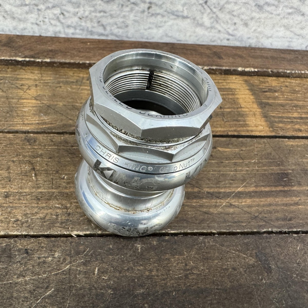 Vintage Chris King GripNut 1 1/4 Threaded Headset Silver Sealed