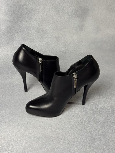 Christian Dior High Heels Leather Black Booties Shoes Ankle Size EU 35.5 US 5 - Picture 5 of 16