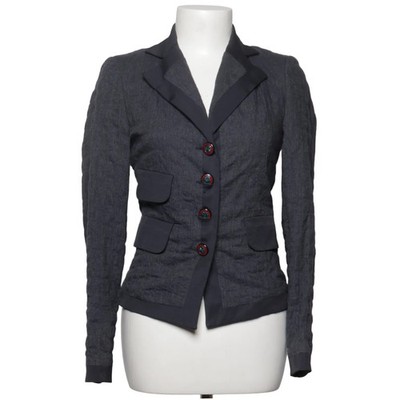Nell & Me, Blazer, Größe: 40, Grau/Schwarz, Baumwolle, Fischgräte, Damen #PCW