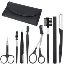 Eyebrow Shaping Grooming Kit Trimming with Razor Eyebrows Pink