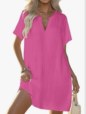 Halife Hot Pink Swim suit cover up - XL