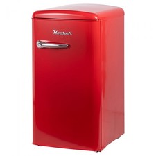 FRIGORIFERO VINTAGE RETRO' CON FREEZER MONOPORTA ROSSO DA 100 LT