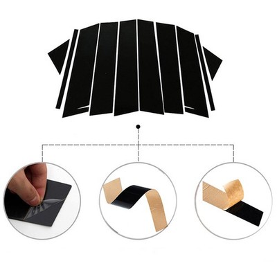 10pcs Black Window Column B-Pillar Post Overlay Trim For Mazda CX-5 2013 - 2016
