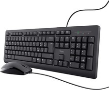 Trust Taro Set Tastiera e Mouse Cablati USB, Layout Italiano QWERTY, per