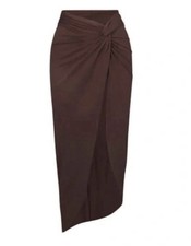Skims Signature Swim Sarong Skirt Cocoa XS Brans New