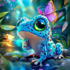 Diamond Art Kits for Adults,Frog Animal Diamond Painting Kits for Beginners, 5D