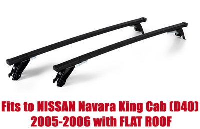 Premium Dach Rack Stangen für Nissan Navara King Cab D40 05-06 Flach ST306/054M