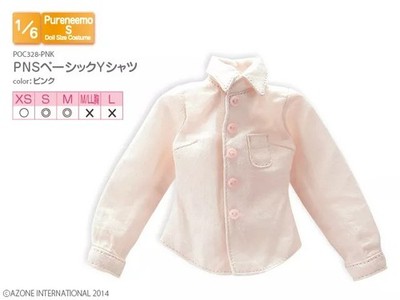 Azone Pureneemo Basic Y Shirt Pink Blythe Pullip DAL Momoko 1/6 Obitsu