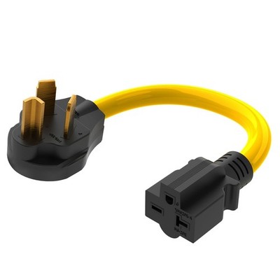 NEMA 10-30 to 6-20/6-15 Cord Adapter, STW 10 AWG, 3 Prong Dryer, 125V/250V, 3...