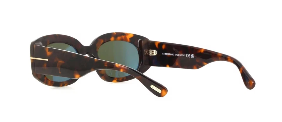 Очки солнцезащитные Tom Ford CIELLE FT1187 блестящие темно-гаванские/зеленые (52N) - Изображение 4 из 4