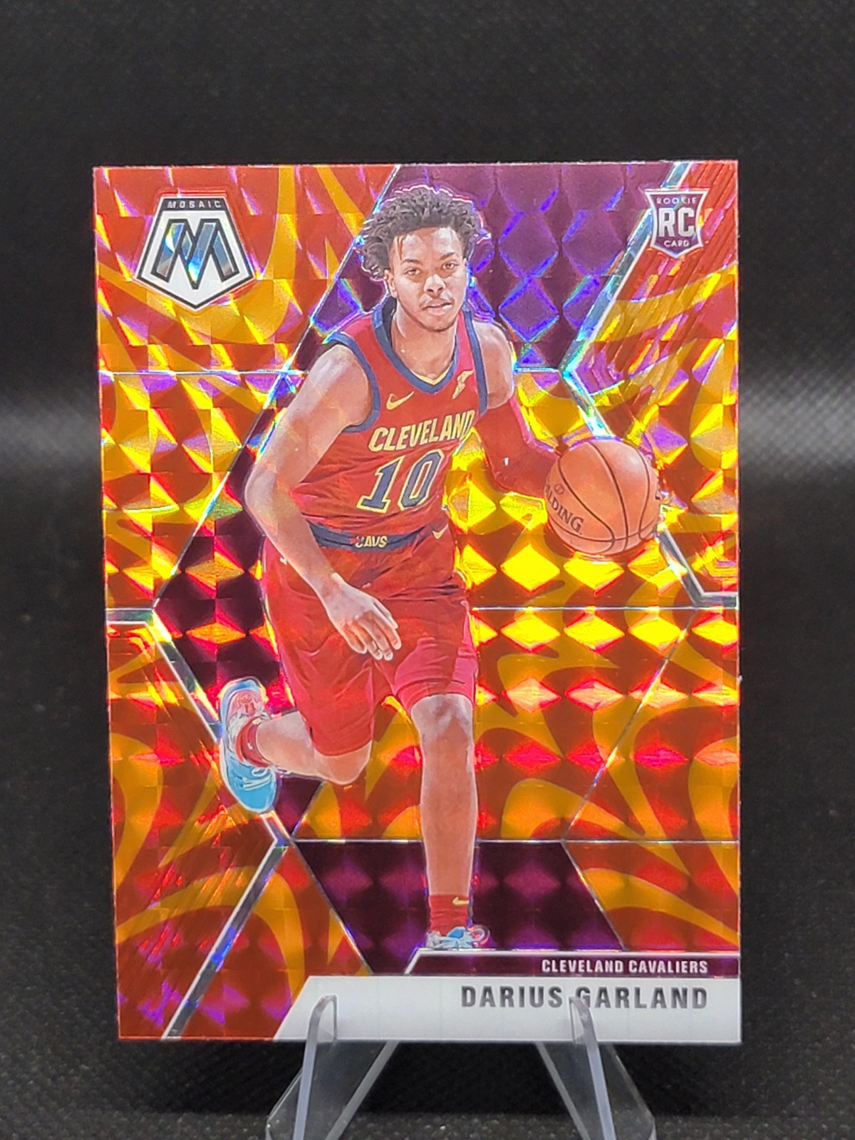 2019-20 DARIUS GARLAND ROOKIE REACTIVE ORANGE MOSAIC PANINI MOSAIC #249 CAVS RC