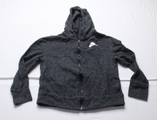 Nike Unisex Kid's Sportswear Full Zip Long Sleeve Hoodie EH6 Black Heather Small