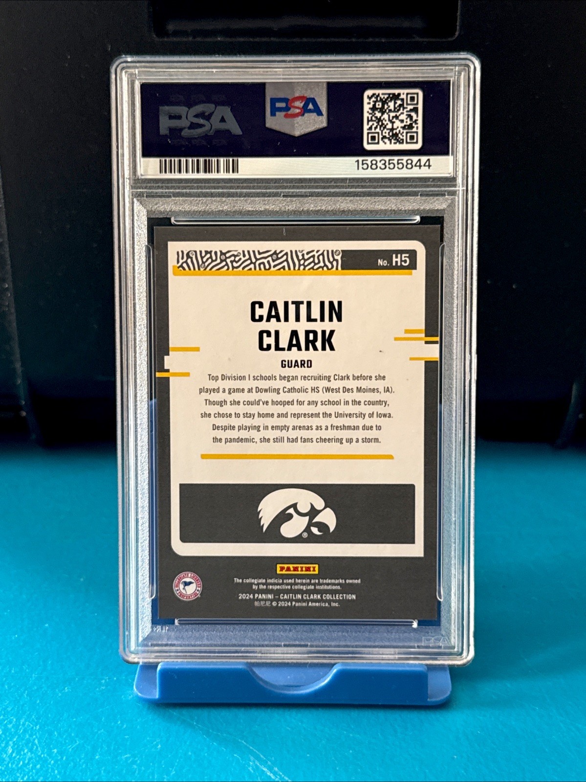 Caitlin Clark 2024 Panini Caitlin Clark Collection #H5  346/399 PSA GEM MINT 10 view 4