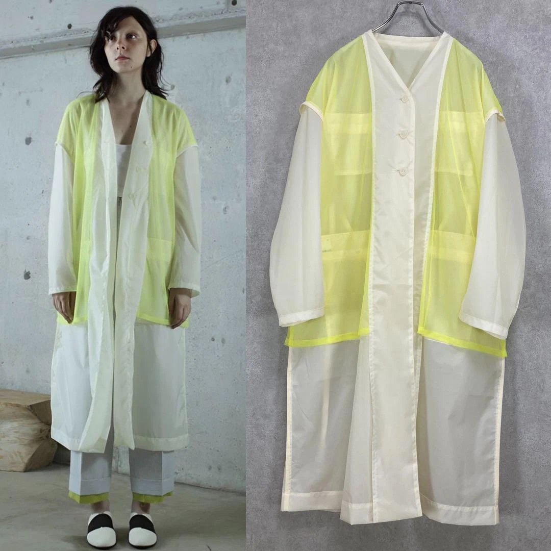 Ohta 20SS Reversible Rain Coat Ivory M Raincoat Waterproof Jacket