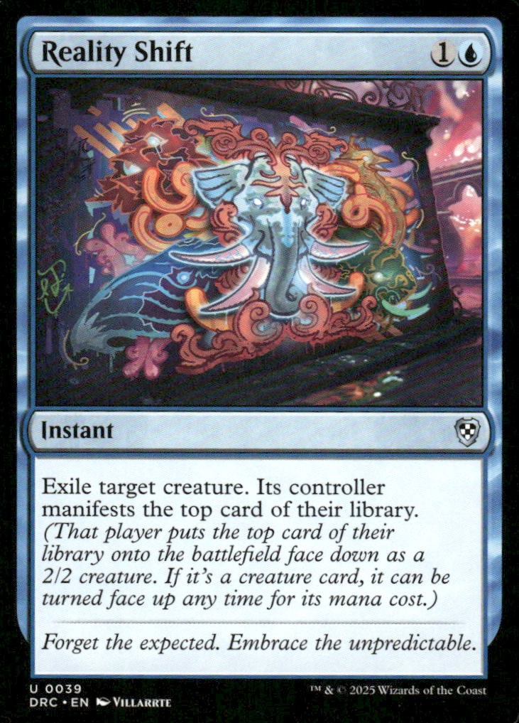 Reality Shift 39 Uncommon Commander: Aetherdrift Magic: The Gathering Near Mint