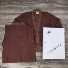NOS Vtg 50s Cardigan Large California Sport Jacket Sportswear And Vest In Boxb