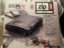   Vintage Iomega Zip 100 External Drive PC Parallel Port Open Box Never Used CIB