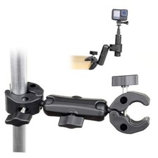 Double Super Clamp Camera Mount, Umbrella Clamp for Chair, Desk, Stroller,