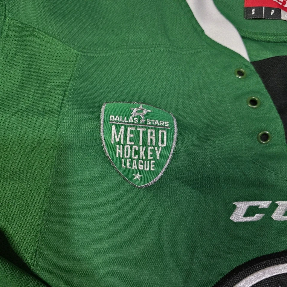 CCM Dallas Stars Metro Hockey League Jersey  Green Size Small Read Description - Image 4 of 4