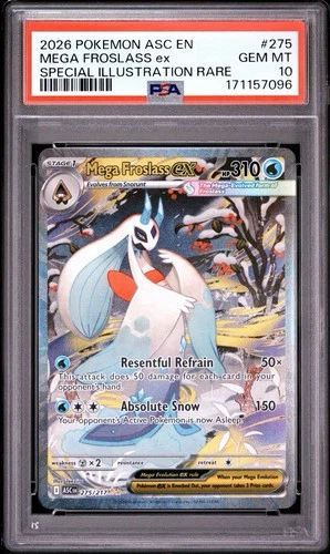 PSA 10 Mega Froslass ex 275/217 Ascended Heroes SIR Pokemon TCG