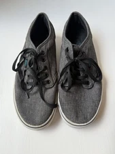Vans Off The Wall Low Top Textile Gray Black Unisex Shoes Mens Size 8.5