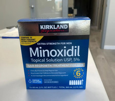 Kirkland Minoxidil 5 Extra Strength Men 6 Month Supply Hair Regrowth Solution
