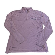 Adidas Terrex Running Half Zip Langarm Wandern TShirt Flieder Größe L 16-18 