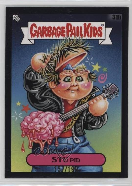 2024 Topps Garbage Pail Kids Battle Of The Bands Green Day Black #31b Stu Pid front
