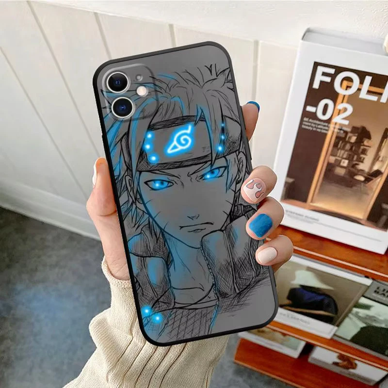 Funda Naruto Para iPhone 13 14 15 11 12 Pro 7 XR X XS Max 8 Plus SE 2022 Foto 4 de 4