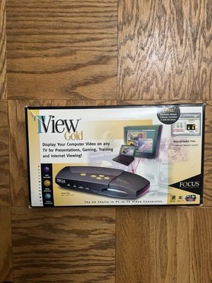 TVIEW GOLD PC to TV Converter Focus Enhancements Boxed Vintage VGA S-Video