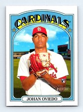 #661 2021 Topps Heritage Johan Oviedo RC St. Louis Cardinals