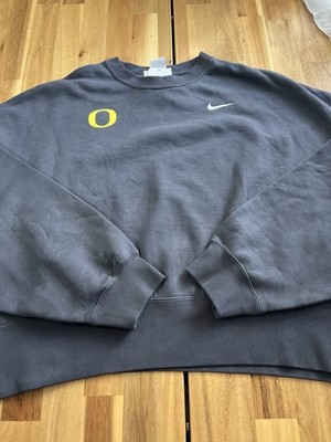 Nike Oregon Ducks Club Fleece Crewneck Sweatshirt Gray Women s Medium NWT