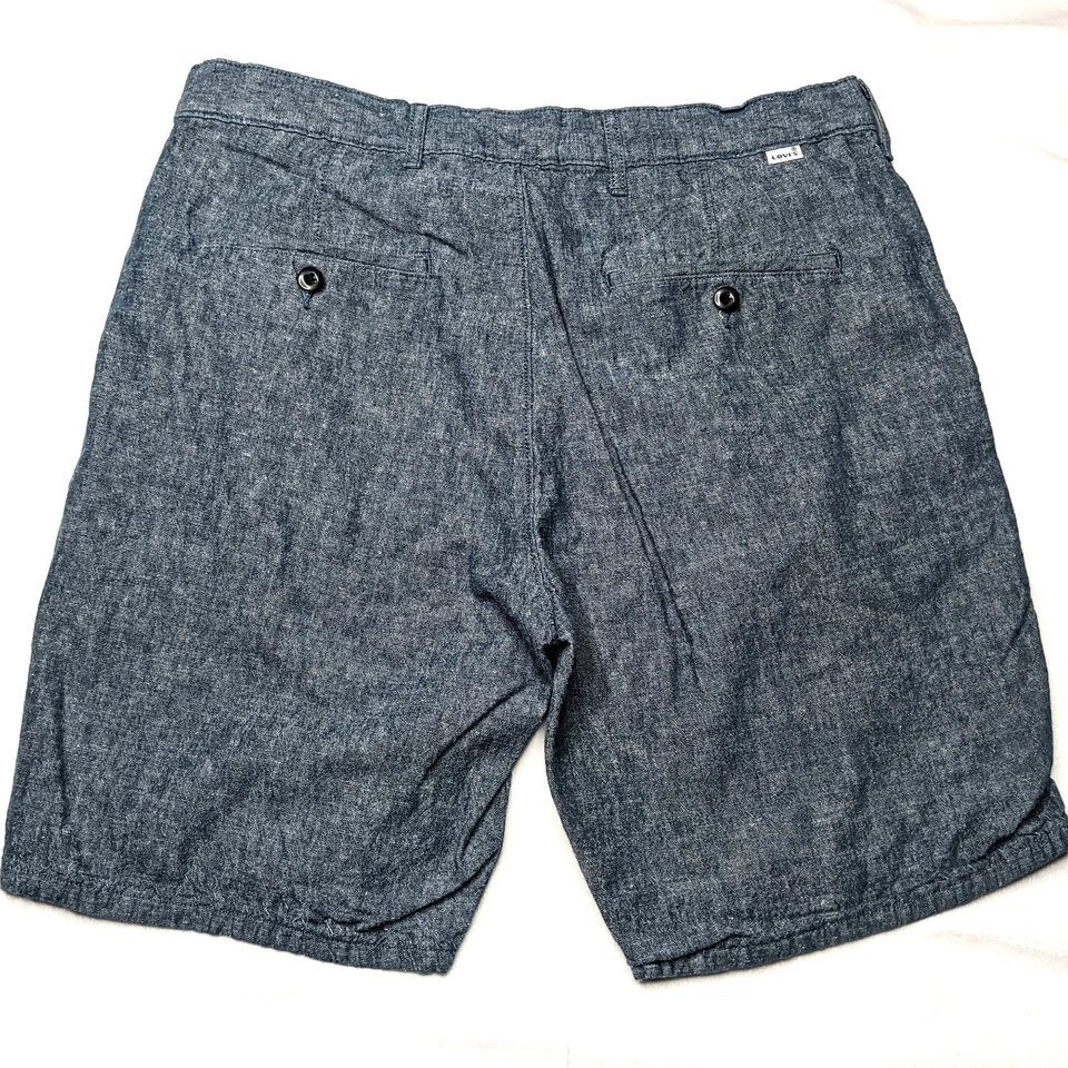 Levi's White Tab Mens Shorts 34 Blue Flat Front Chino Casual Classic Vintage - Image 2 of 4