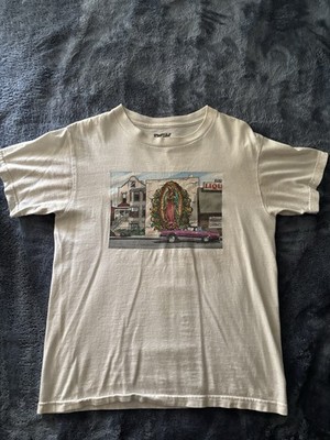 DGK Blessed Virgin of Guadalupe Graphic Men's T-Shirt Beige Short Sleeve Small S