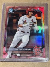 2025 BOWMAN DRAFT SNACK PACK BUBBLEGUM  MATTHEW MIURA 1ST - SSP CARDINALS